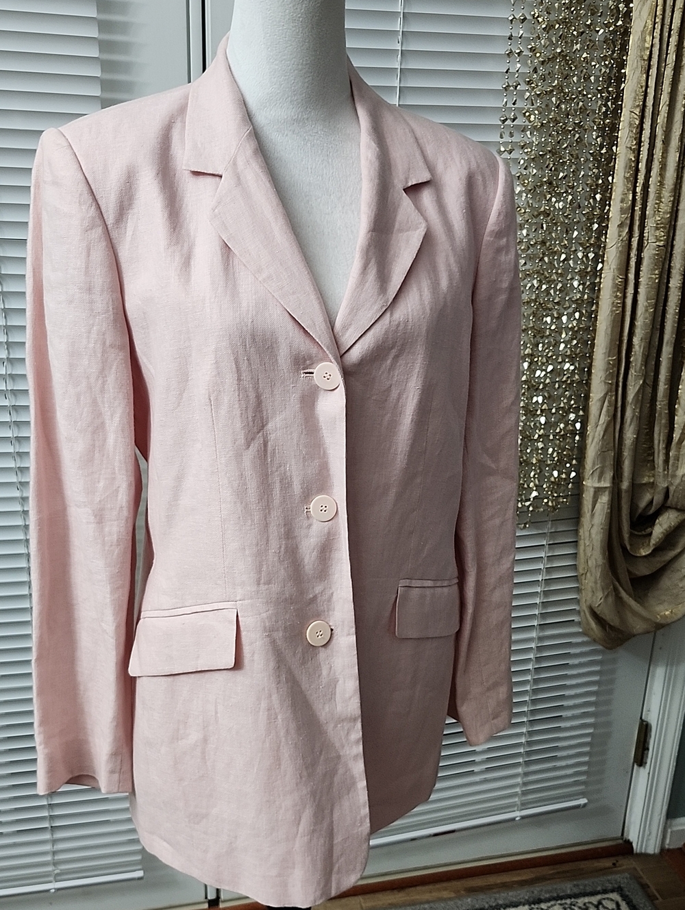 Style & Co. Pale Pink Linen Blazer